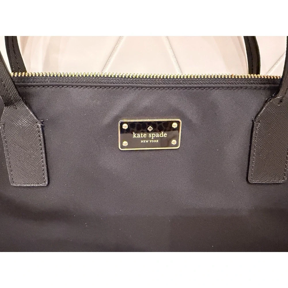 Kate Spade Black Nylon Laptop Bag Tote‎ Shoulder Crossbody Work Travel Purse NEW